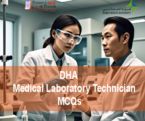 A team of Medical Laboratory Technicians in Laboratory advertising DHA Medical Laboratory Technician Prometric Licensing Exam MCQs