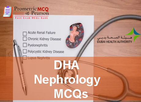 A desk of a doctor showing DHA Nephrology Prometric Licensing Exam MCQs