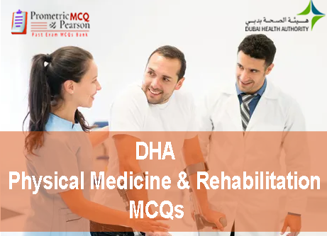 a team of medical processionals advertising DHA Physical Medicine & Rehabilitation Prometric Licensing Exam MCQs