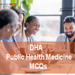 A team of medical professionals advertising DHA Public Health Medicine Prometric Licensing Exam MCQs