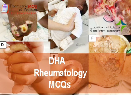 A Rheumatologist advertising DHA Rheumatology Prometric Licensing Exam MCQs