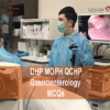 A Gastroenterologist specialist examining a patient & advertising DHP MOPH QCHP Gastroenterology Prometric Licensing Exam MCQs