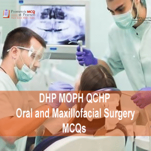 A team of specialist Oral & Maxillofacial Surgeons dentists examining a patient in clinic and advertising DHP MOPH QCHP Oral and Maxillofacial Surgery Prometric Licensing Exam MCQs