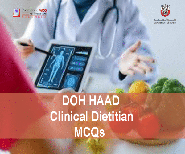 A patient & clinical Dietitian/Nutrition Doctor in clinic with vegetables sitting & showing DOH HAAD Clinical Dietitian & Nutrition Pearson Licensing Exam MCQs