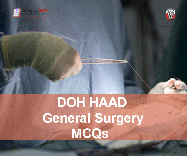 A specialist general surgeon doing surgery and advertising DOH HAAD General Surgery Pearson Licensing Exam MCQs