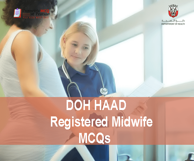 A Registered Midwife with a female patient displaying DOH HAAD Registered Midwife Pearson Licensing Exam MCQs