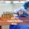 Medical Processional Dentist examining a patient in dental clinic and advertising SCFHS Implant Dentistry MCQs