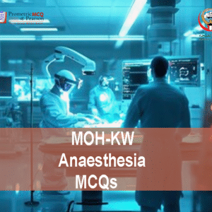 An Anesthesia specialist doctor examining a patient in clinic and adverting MOH-KW Anesthesia MCQs