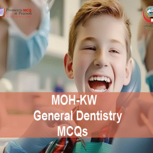 A dentist examining a boy in dental clinic and advertising MOH-KW General Dentistry Prometric Licensing Exam MCQs