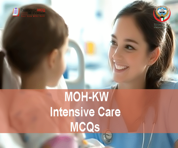 A Intensive Care Specialist Doctor with a baby in clinic advertising MOH-KW Intensive Care Prometric Licensing Exam MCQs
