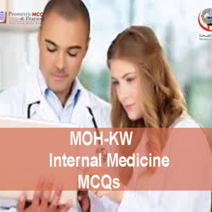 A team of Internal Medicine specialist doctors in clinic working and advertising MOH-KW Internal Medicine Prometric Licensing Exam MCQs