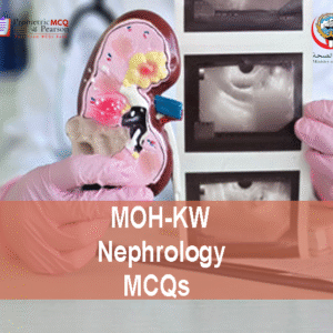 A Specialist Nephrologist Examining a patient's X-RAY in clinic and advertising MOH-KW Nephrology Prometric Licensing Exam MCQs