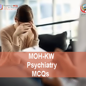 A Psychiatrist Examining a patient in clinic and advertising MOH-KW Psychiatry MCQs