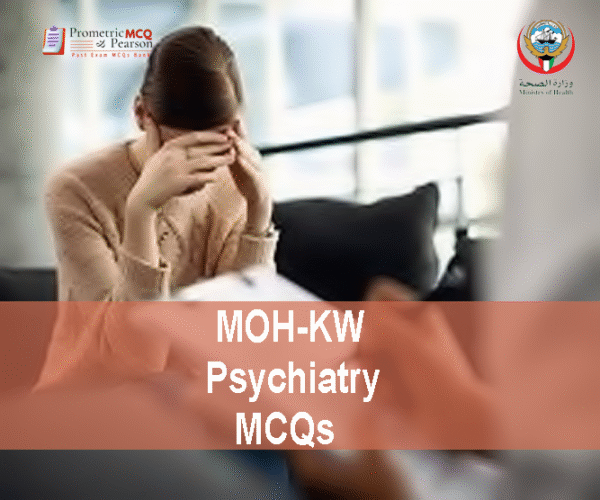 A Psychiatrist Examining a patient in clinic and advertising MOH-KW Psychiatry MCQs