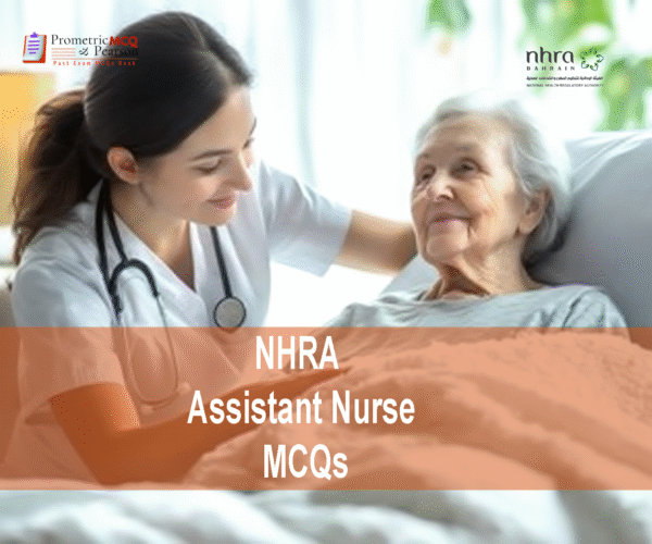 An Assistant Nurse with an old female patient in clinic advertising NHRA Assistant Nurse MCQs