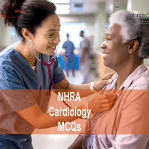 A Cardiologist examining an old lady in hospital and advertising NHRA Cardiology MCQs