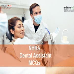 A dentist examining a patient in dental clinic and advertising NHRA Dental Assistant MCQs