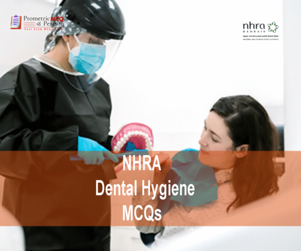 A dentist examining a patient in dental clinic and advertising NHRA Dental Hygiene MCQs