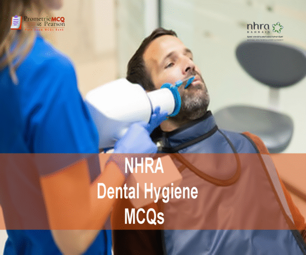 A dentist examining a patient in dental clinic and advertising NHRA Dental Hygiene MCQs