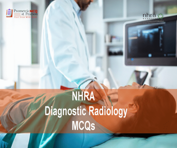 A doctor with a patient in clinic advertising NHRA Diagnostic Radiology MCQs