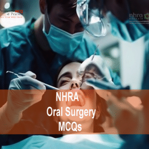 A doctor in dental clinic Examining a patient and advertising NHRA Oral Surgery MCQs