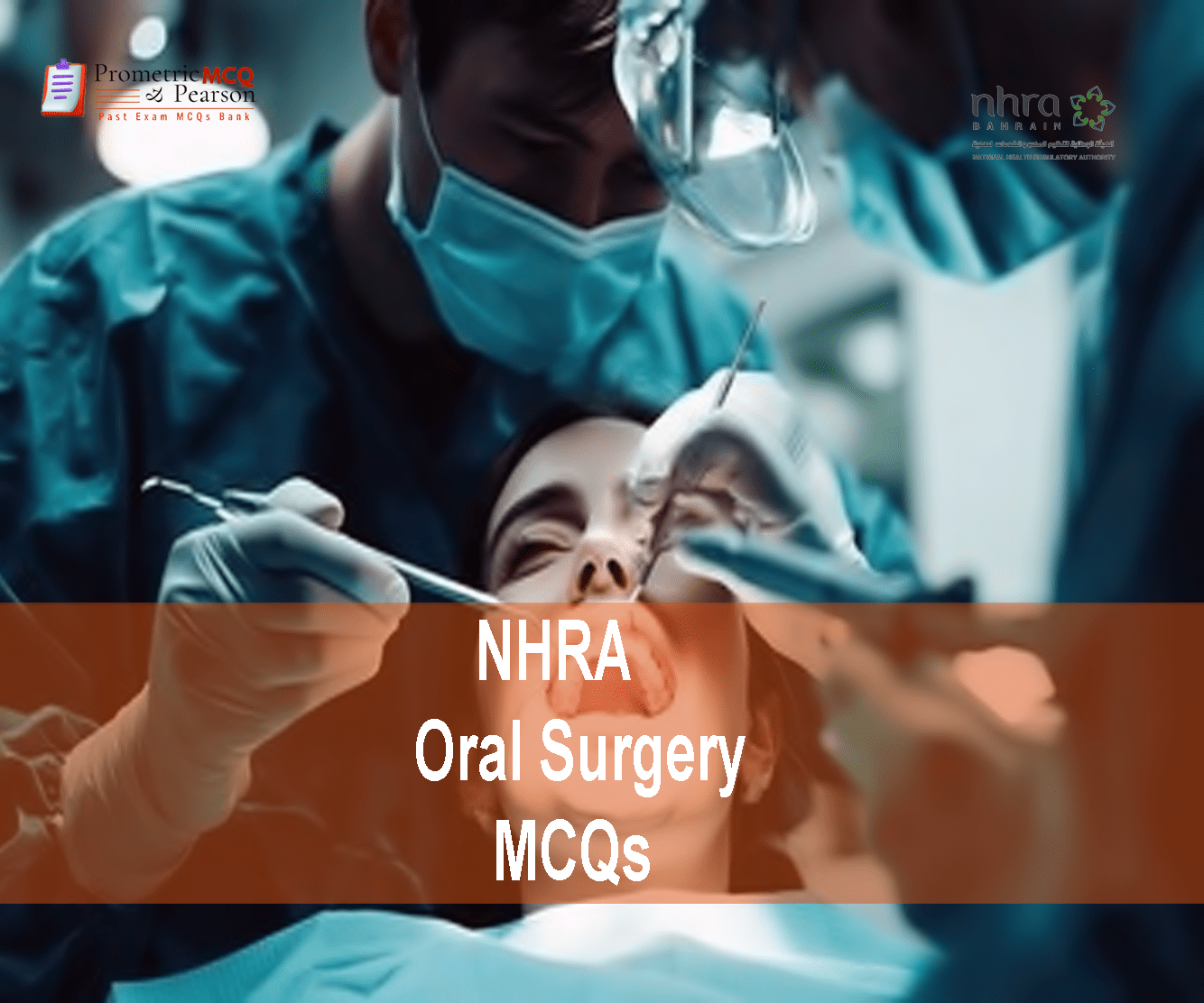 A doctor in dental clinic Examining a patient and advertising NHRA Oral Surgery MCQs