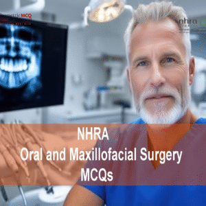 A doctor in dental clinic advertising NHRA Oral and Maxillofacial Surgery MCQs