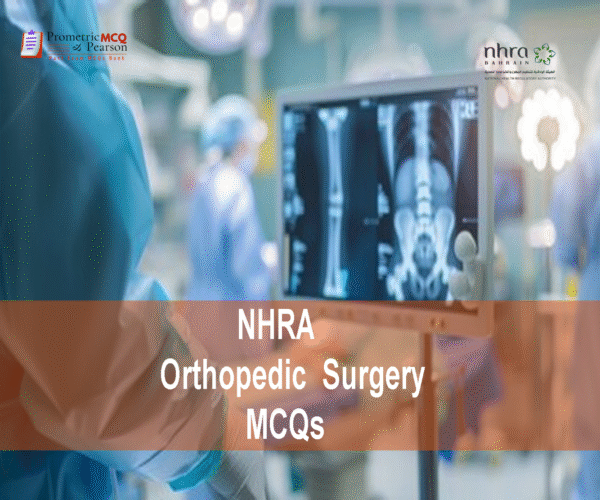 A specialist Orthopedic Surgeon examining a patient's xray in clinic and advertising NHRA Orthopedic Surgery MCQs
