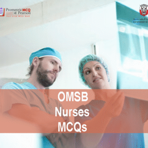 A doctor and a nurse in clinic advertising OMSB Nurses Pearson Licensing Exam MCQs