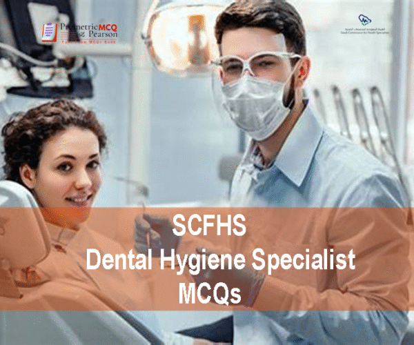 A Dental Hygiene specialist examining a baby patient in dental clinic and advertising SCFHS Dental Hygiene Specialist MCQs