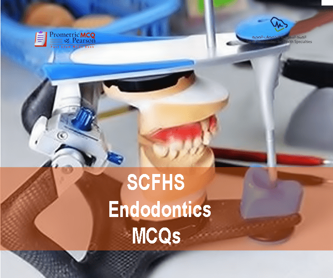 An Endodontic Specialist advertising SCFHS Endodontics Prometric Licensing Exam MCQs