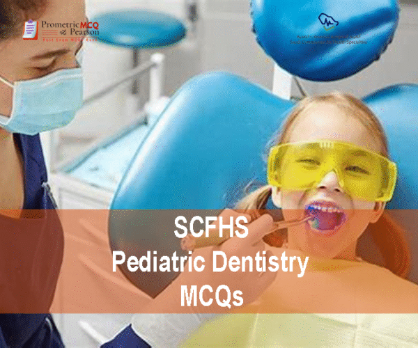 A Specialist Pediatric Dentist examining a baby patient in dental clinic and advertising SCFHS Pediatric Dentistry MCQs