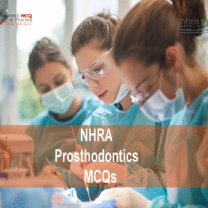 A team of dentists examining a patient in clinic and advertising NHRA Prosthodontics MCQs